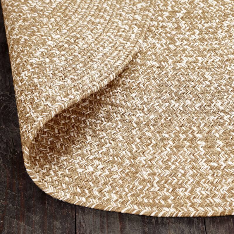 Superior Modern Rustic Bohemian Reversible Multi-Tone Braided Indoor Outdoor Area Rug