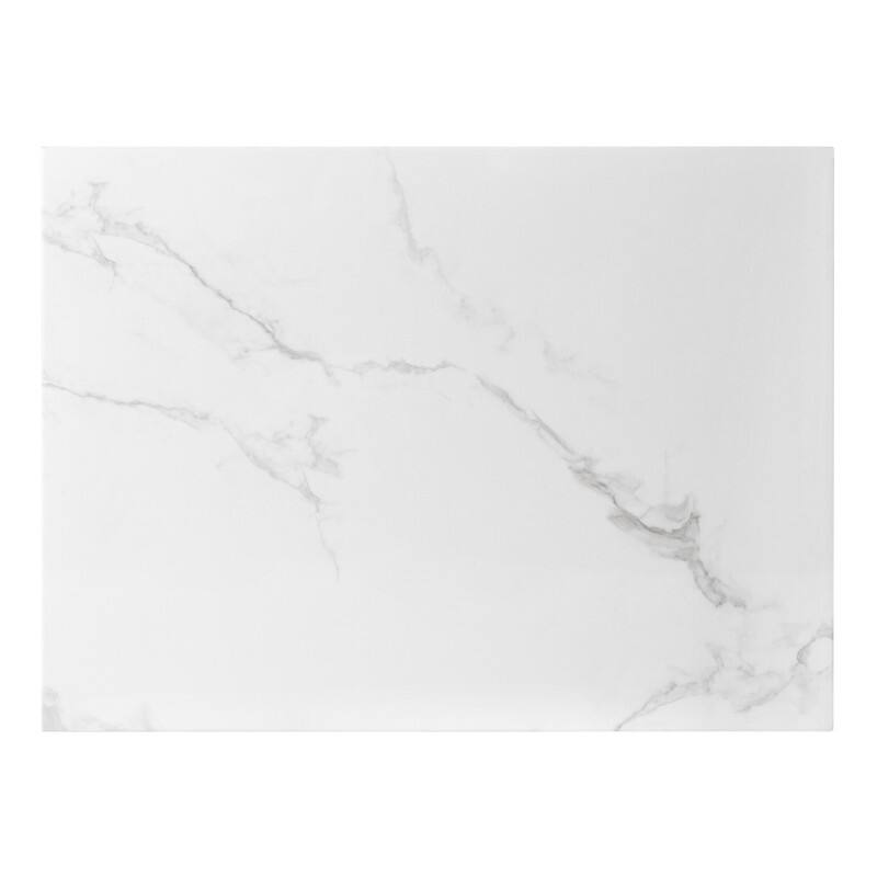 2-Drawer Nightstand with Faux Marble Top