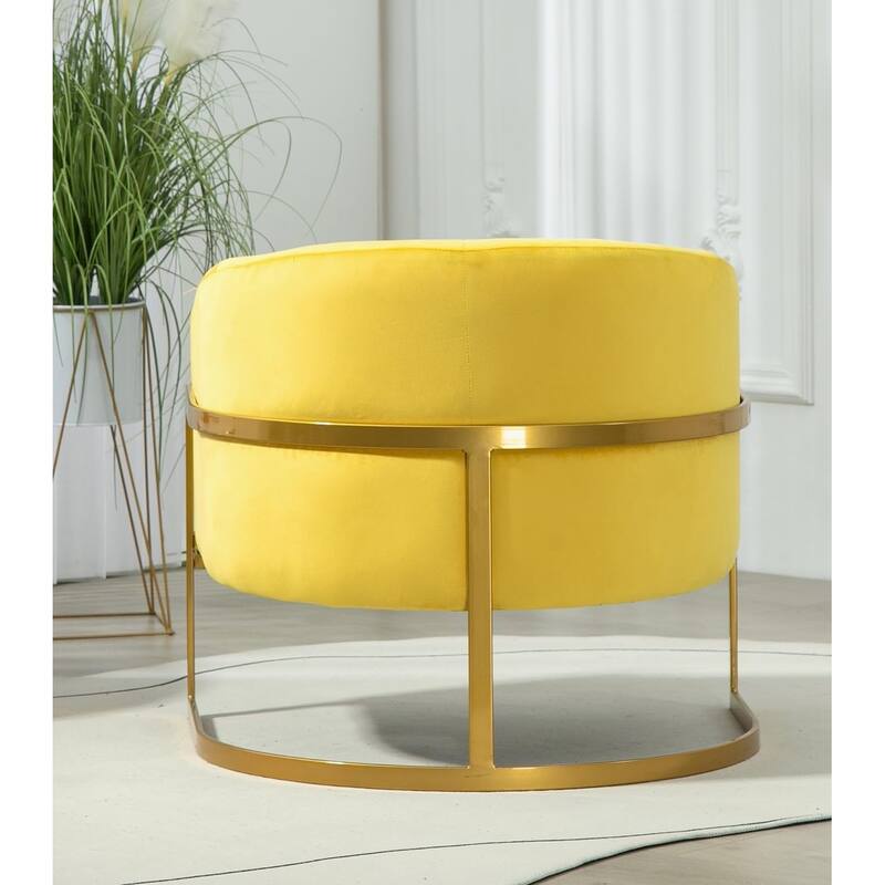 US Pride Furniture Modern Accent Armchair Luxury Gold Frame and Multi-colored Velvet Material Infuse Elegant Flair