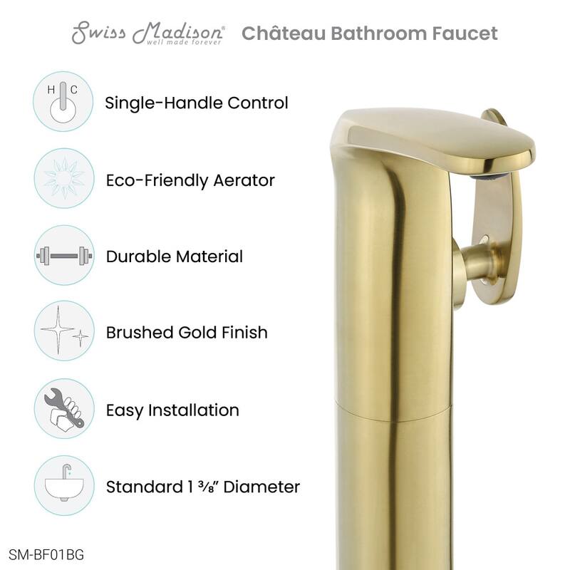 Chateau Single Hole Single-Handle High Arc Bathroom Faucet