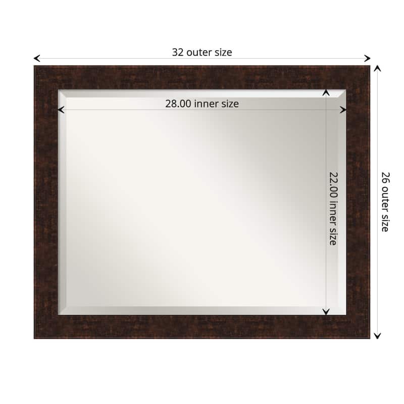 Beveled Bathroom Wall Mirror - William Frame