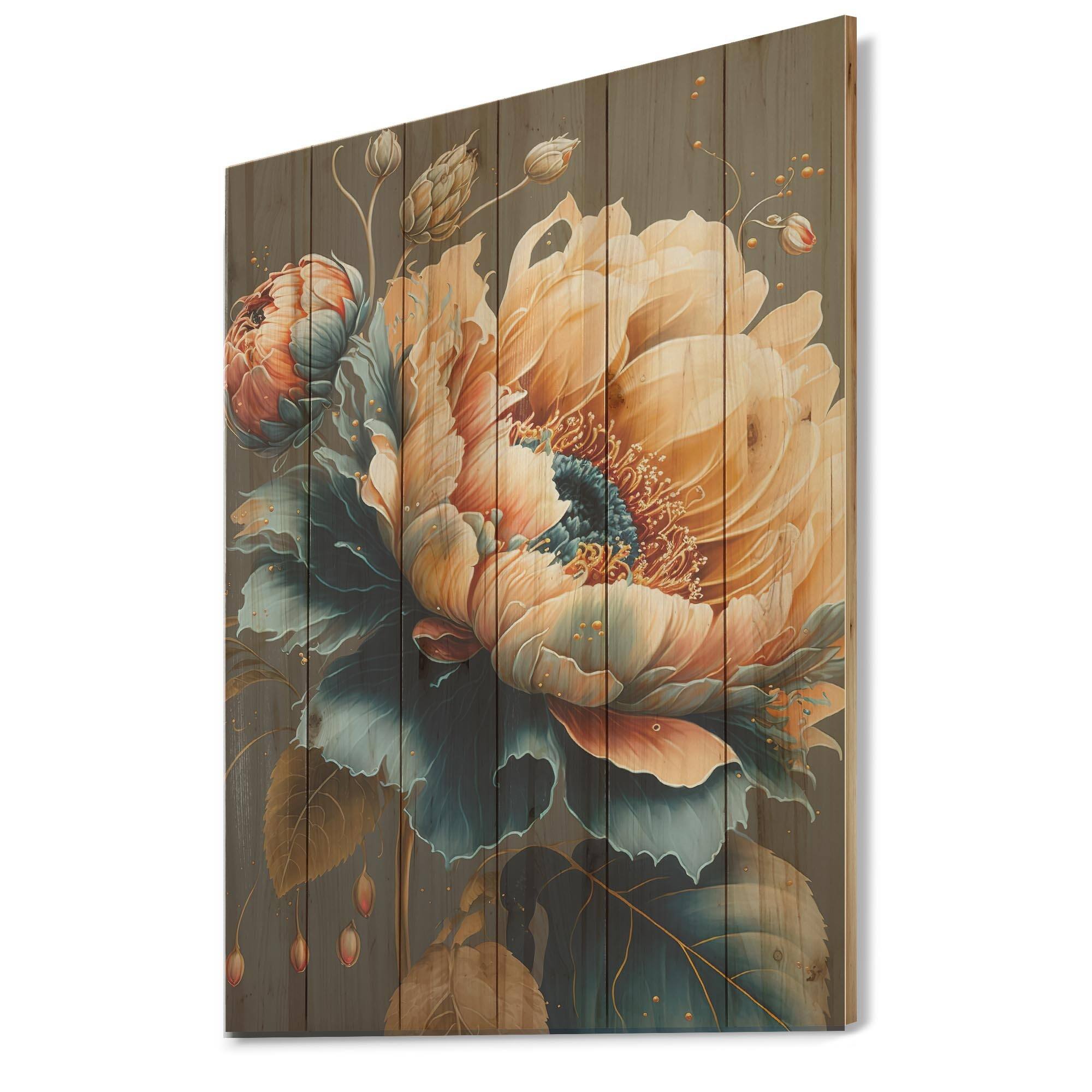 Designart 'Vibrant Sunflower II' Floral Sunflower Wood Wall Art ...