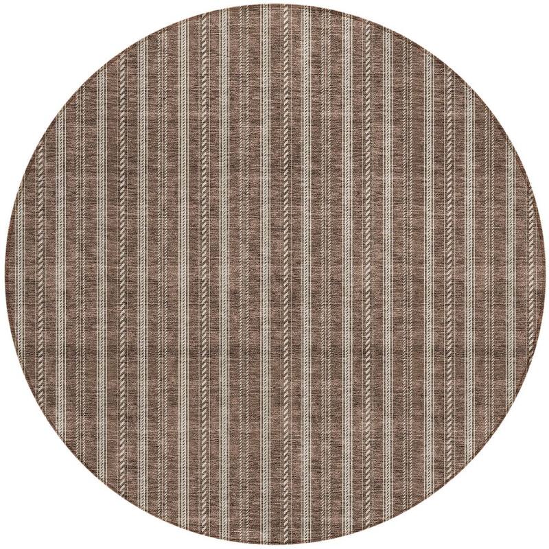 HomeRoots Striped Transitional Rectangle Outdoor Rug