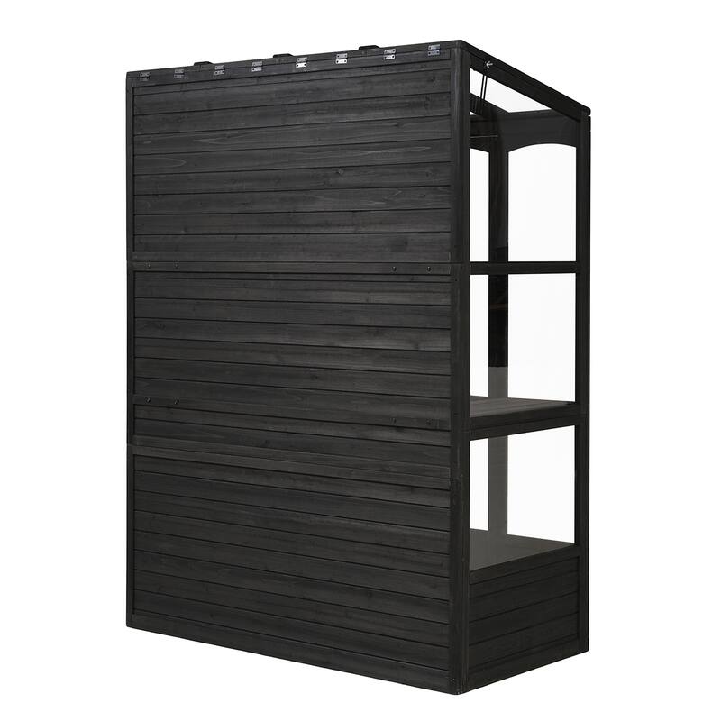 78-inch Wooden Greenhouse Cold Frame with 4 Independent Skylights