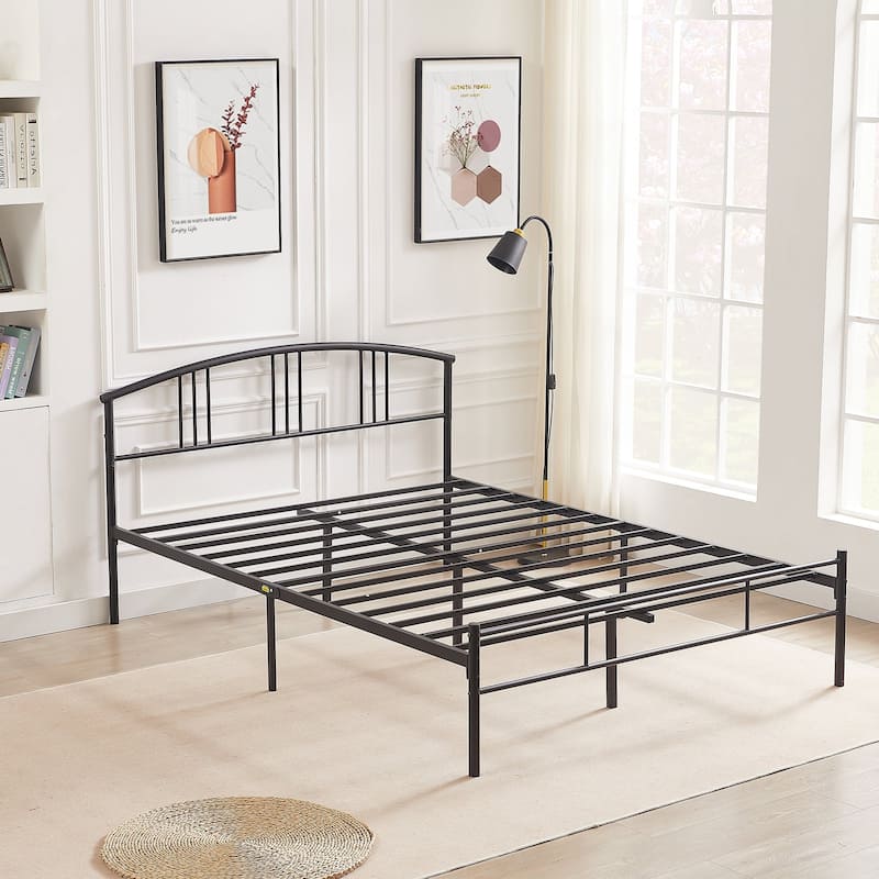 VECELO 3 Piece Bedroom Set Platform Bed Frame and Nightstands Set of 2