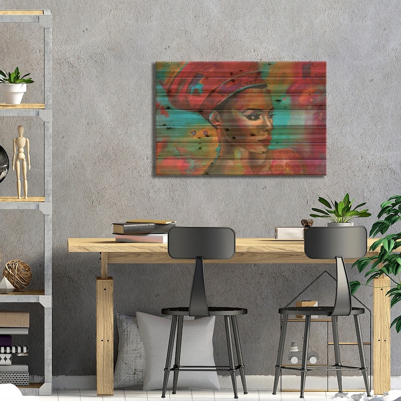 Pride Of Africa Print On Wood by Winnie Eaton - Multi-Color