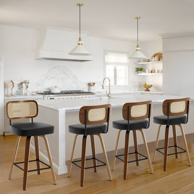 26"/29" Swivel Bar Stools/ Counter Stools with Bentwood Legs
