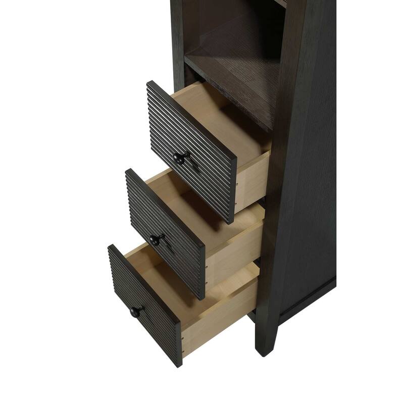 Kensington 16-28 Inch Open Shelving Bath Storage Cabinet