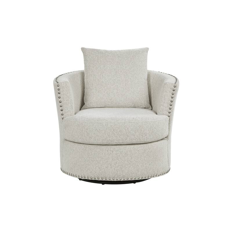 Vivie Beige Chenille Fabric Living Room Set