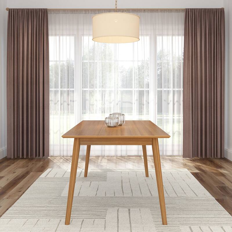 Mid-Century Modern 48" Rectangular Dining Table for 6