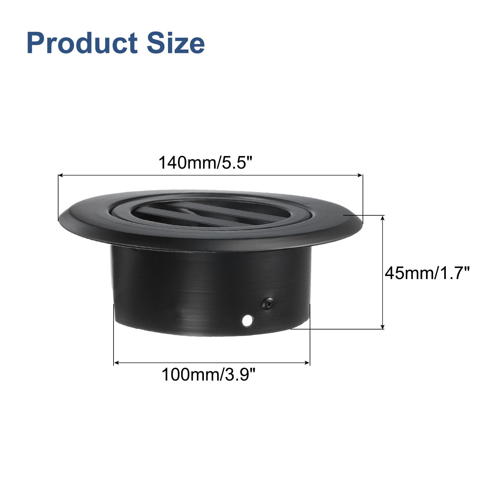 Soffit Vents, Aluminum Air Vent Cover with Screen Mesh, Louvered Grille Cover - Black