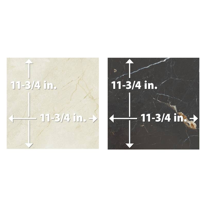 Merola Tile Reve Checker Beige with Noir 11-3/4" x 11-3/4" Porcelain Floor and Wall Tile