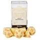 preview thumbnail 6 of 4, Set of 7 Dice - Harvest Nectar - Solid Yellow with Orange Paint - Yellow and Orange - 2.5x1.5x1.5 in.