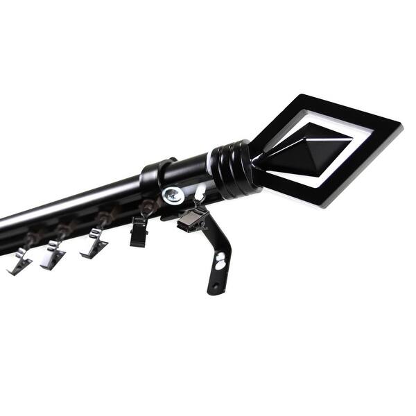 Lenore Cordless Traverse Rod 4886 Inch Black - 50 x 4 x 4 - Bed Bath ...