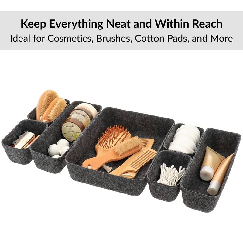 7-Piece Drawer Organizer Set - 10.5 L x 8 W x 2.5 H