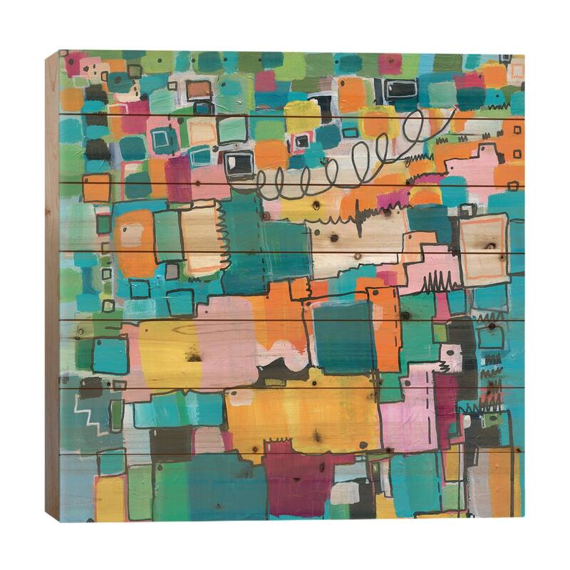 Afternoon Delight Print On Wood by Leah Nadeau - Multi-Color - 26x26x1.5