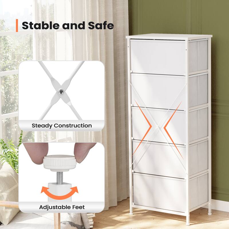 Pellebant 5 Drawers Vertical Storage Tower Organizer