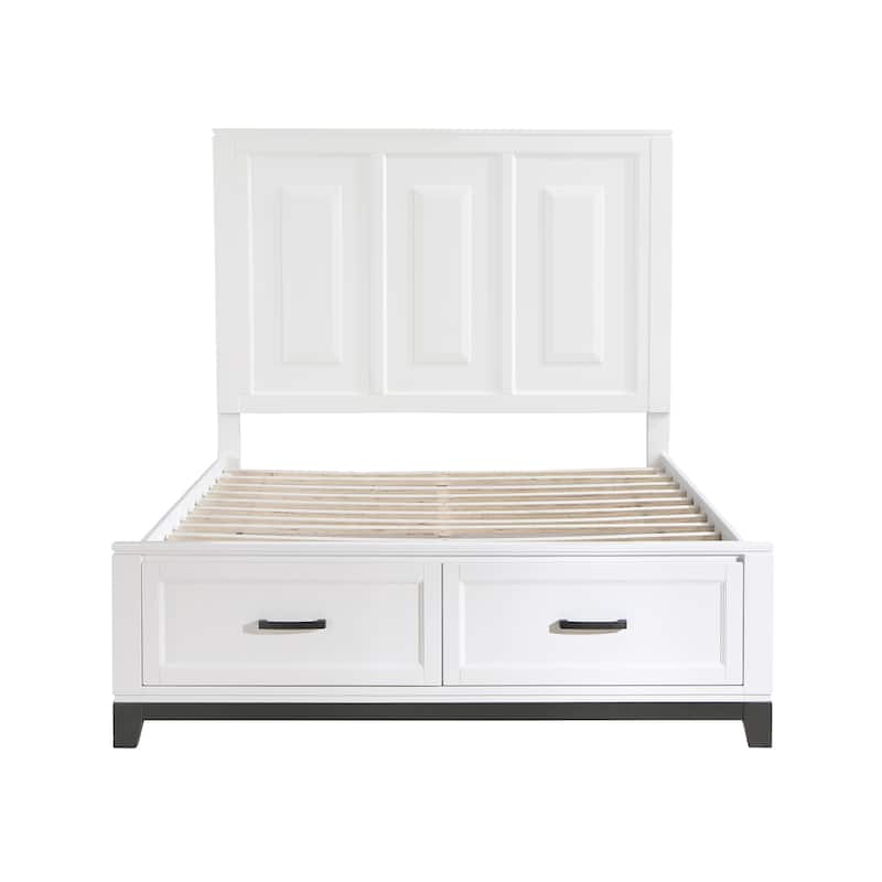 Asa Platform Bed with Footboard Storage, Queen
