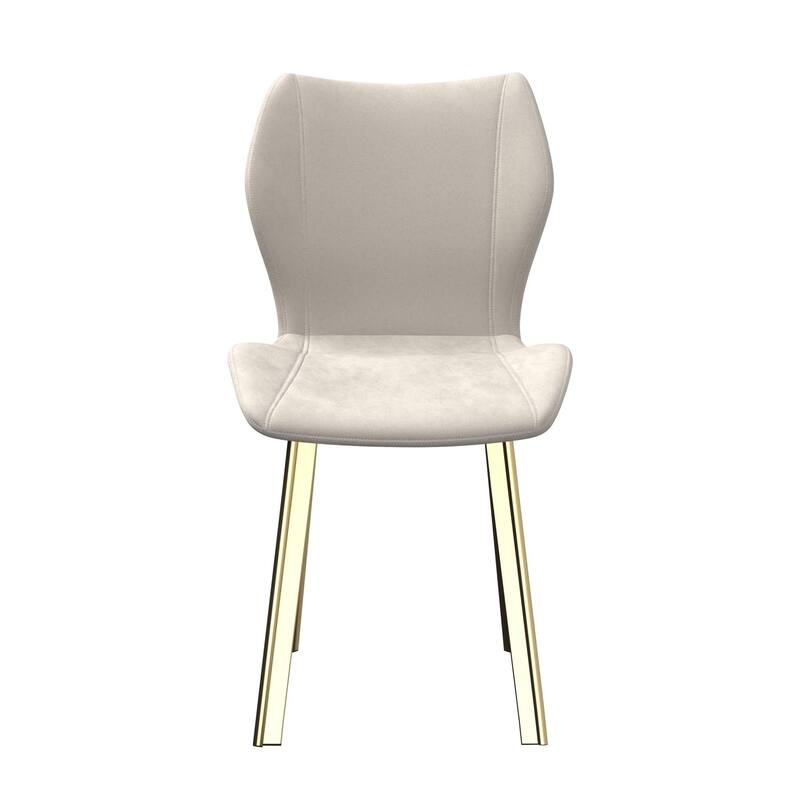 Fabric dining chair, Set of 4 - Ivory