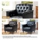 preview thumbnail 24 of 69, Tufted Vegan Leather Accent Chair Upholstered Armchair