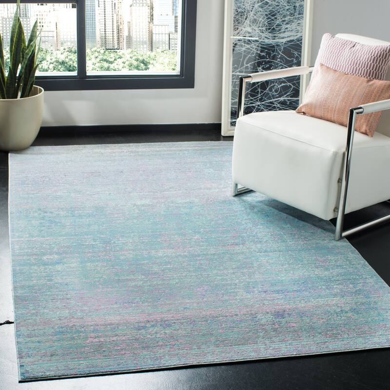 SAFAVIEH Valencia Vezira Boho Distressed Rug - 3' x 5' - Turquoise/Multi - Rectangle