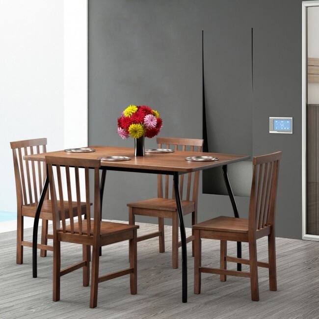 Set of 2 Dining Chair with Solid Wooden Legs - 16" x 20" x 36" (L x W x H)