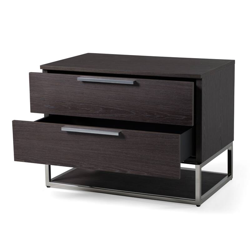 Modrest Helenora Modern Grey Elm Nightstand