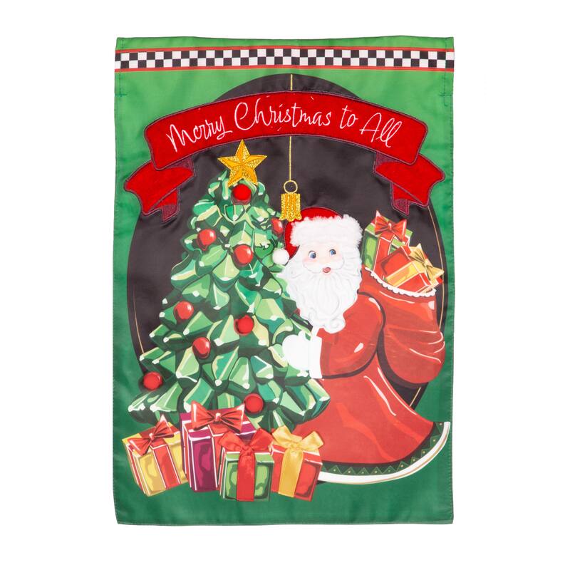 12.5 in. x 18 in. Jingle Bell Square Applique Garden Flag - Multicolor - 12.5 in x 18 in