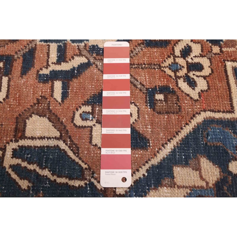 ECARPETGALLERY Hand-knotted Antalya Vintage Dark Copper Wool Rug - 6'7 x 10'3