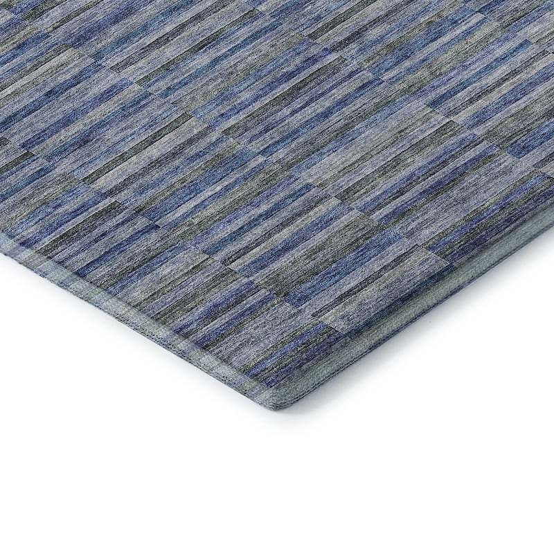 Premium Washable Super Soft Geo Stripe Mayfield Rug