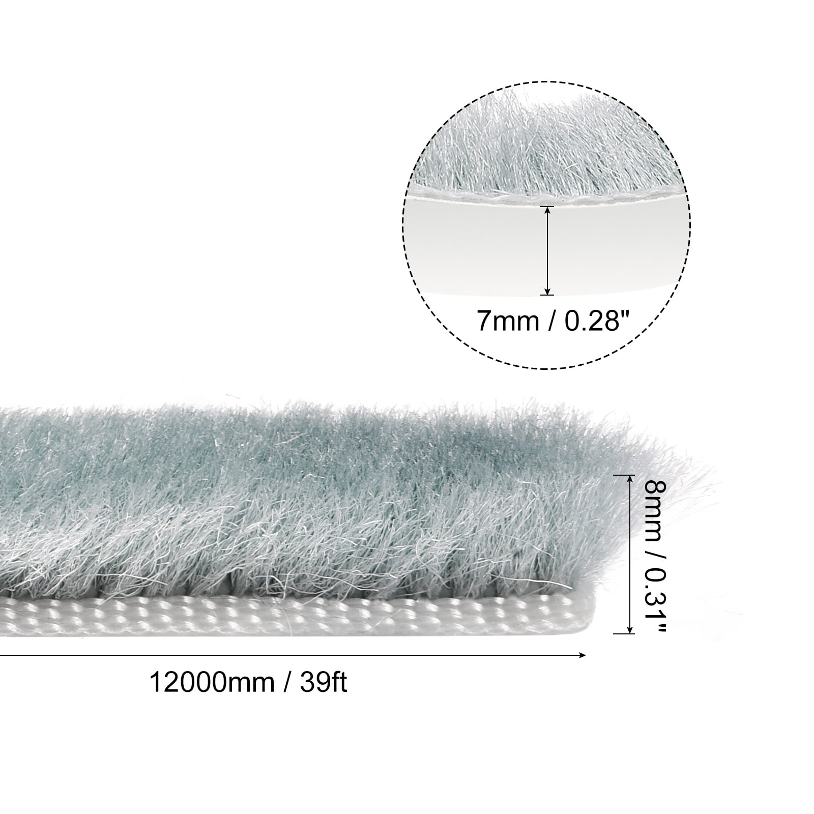 Weather Stripping Brush, Self-Adhesive Seal Weatherstrip Sweep