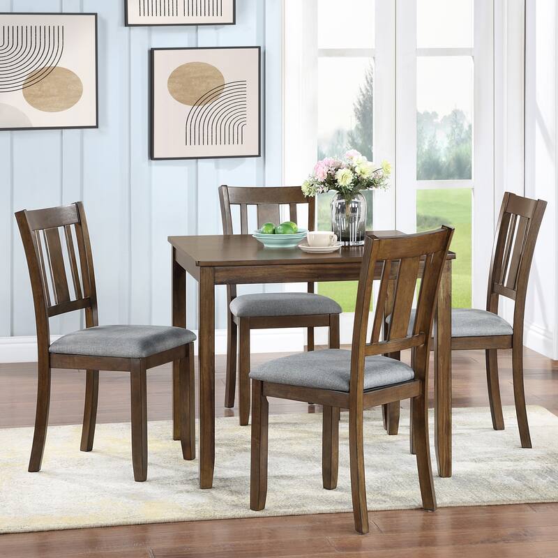 Dining Table for 4 People Kitchen Table with Wood Legs, for Apartment Living Room Dining Room