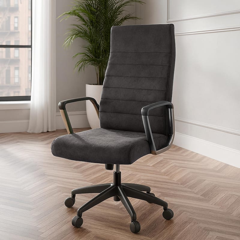 Hilton Modern High Back Ergonomic Leather Office Chair with Adjustable Height, Swivel, and Tilt for Conference or Executive Desk