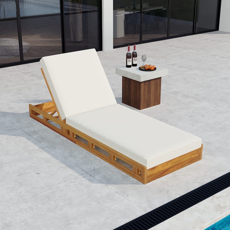 Christopher Knight Home - Evelyn Acacia Wood Patio Chaise Lounge Set