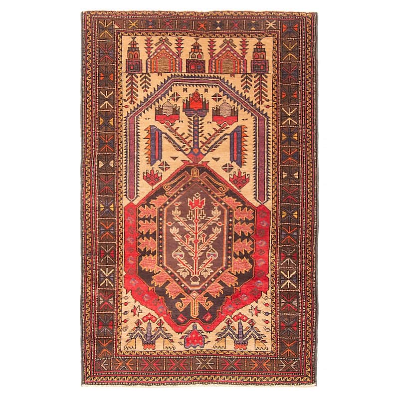 Teimani Tan Rug 2'11" x 4'7" - 2'11 x 4'7 - Tan - 2'11 x 4'7