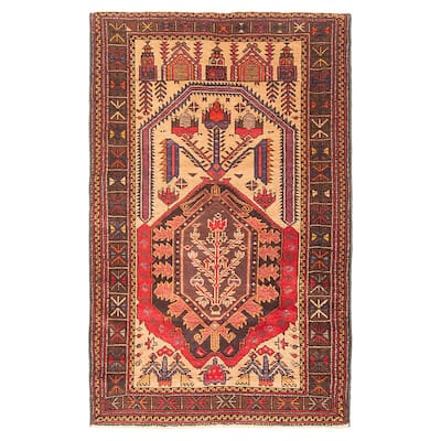 Teimani Tan Rug 2'11" x 4'7" - 2'11 x 4'7
