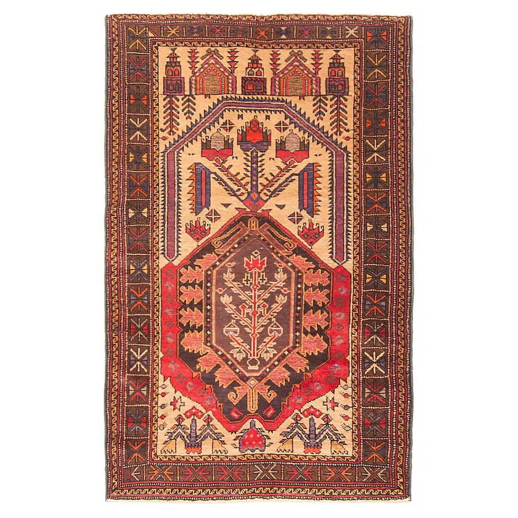 Teimani Tan Rug 2'11" x 4'7" - 2'11 x 4'7