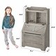 preview thumbnail 5 of 9, Kids Bookshelf, Toy Storage Organizer with Flip-Top Lid and Cubby