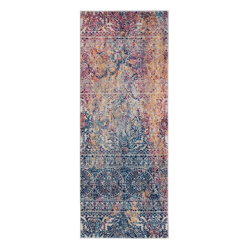 Manhattan Burke Tribal Multi-Colored Runner Rug