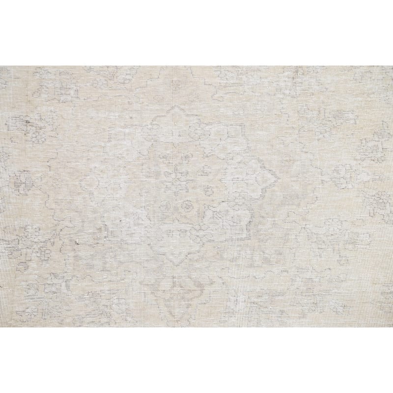Muted Geometric Tabriz Persian Home Decor Area Rug Wool Hand-knotted - 6'3" x 9'3"