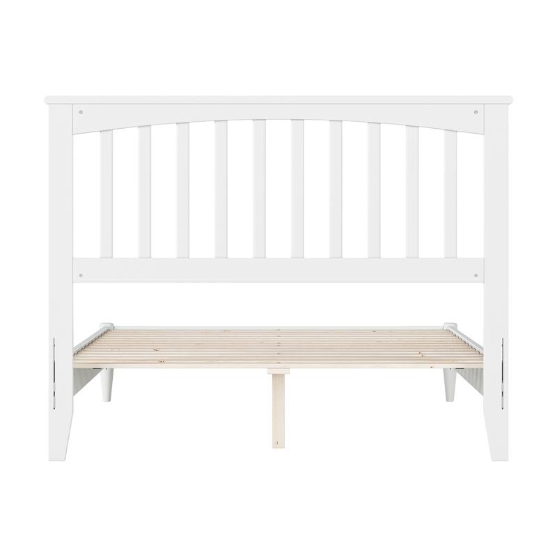 Low Profile Platform Bed - Solid Wood Bed Frame, Modern Minimalist Design, USB Charging Ports, Full, Queen, King Sizes
