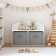 preview thumbnail 1 of 16, Kids Wooden Toy Box/Bench White
