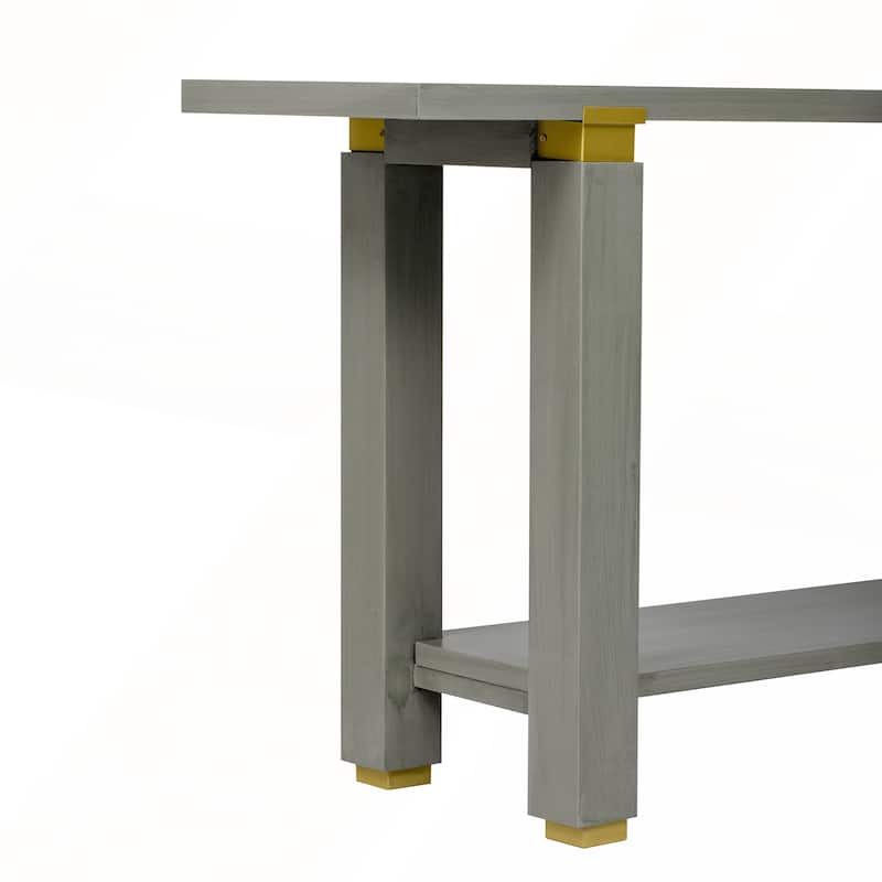 62.9in Modern Minimalist Solid Wood Console Table