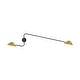 preview thumbnail 6 of 9, 2-Light Mid-Century Modern Brass Sputnik Long Arm Double Wall Sconce for Hallways, Bedroom - 53.9 in. W x 13.8 in. H x 9.8 in. D