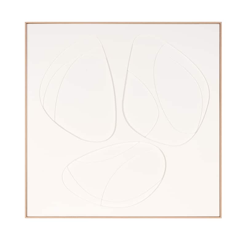 HomeRoots White Geo Trio Brown Shadowbox Wall Art