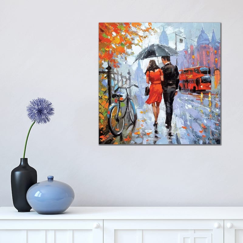 iCanvas "Gentle Raindrops" by Dmitry Spiros Canvas Print - 18x18x1.5
