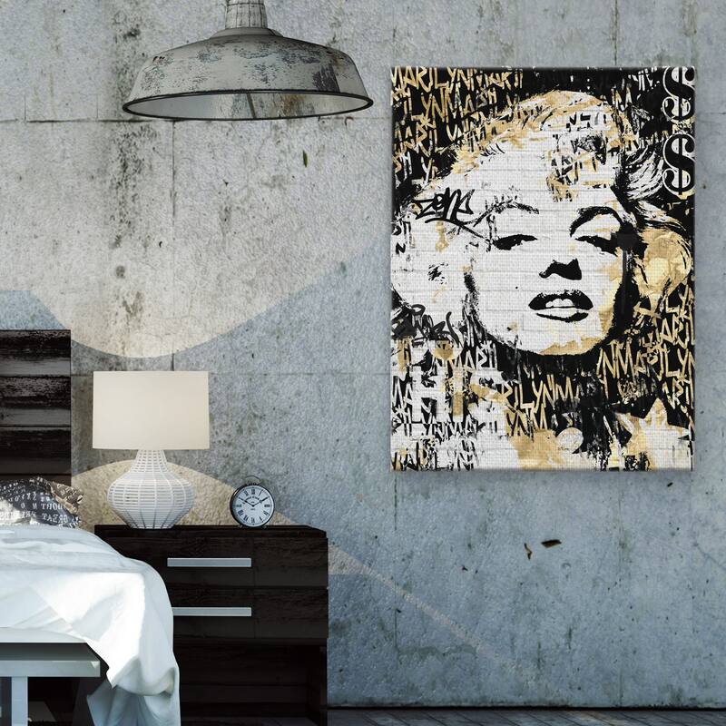 Marilyn in Gold by Belle Maison Canvas Art Print