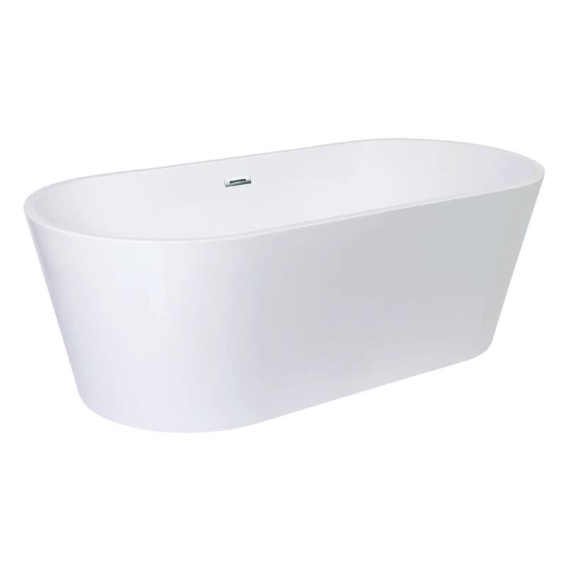 Kingston Brass VTDE713223T Aqua Eden 71" Free Standing Acrylic Soaking - Glossy White