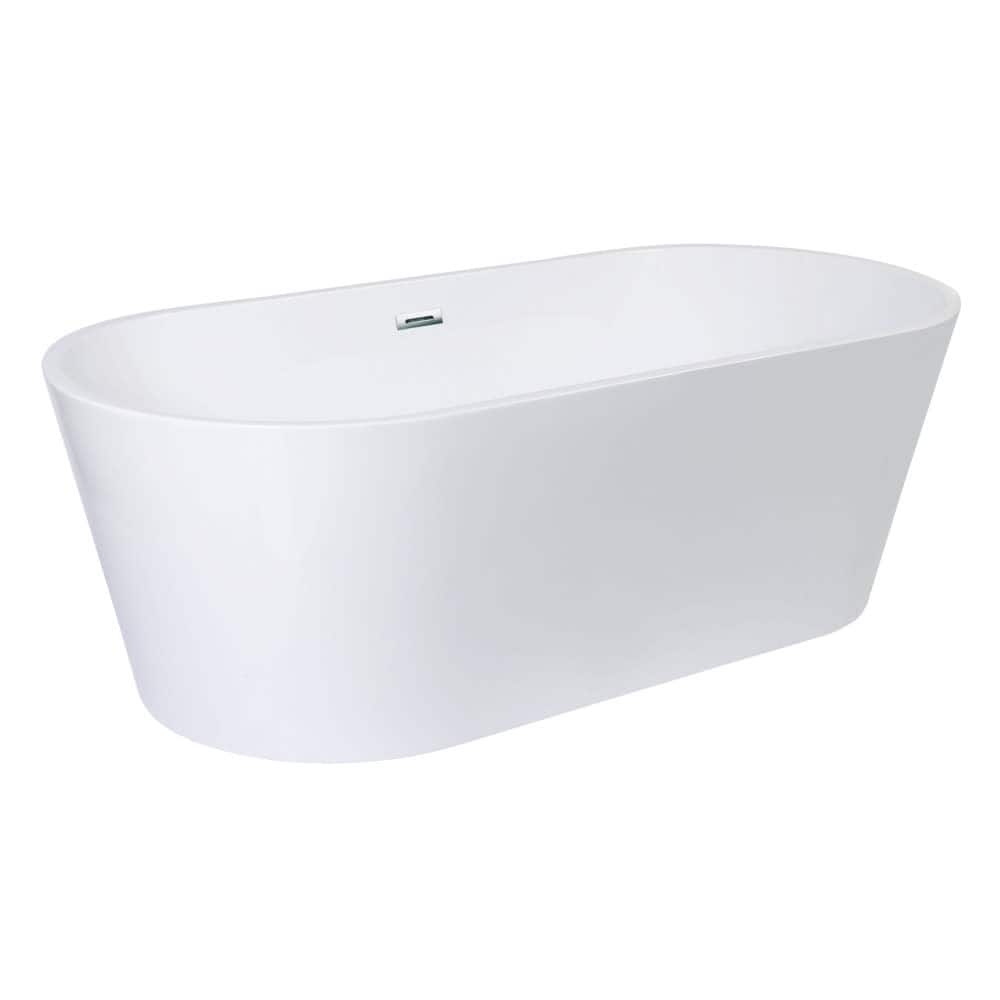 Kingston Brass VTDE713223T Aqua Eden 71" Free Standing Acrylic Soaking