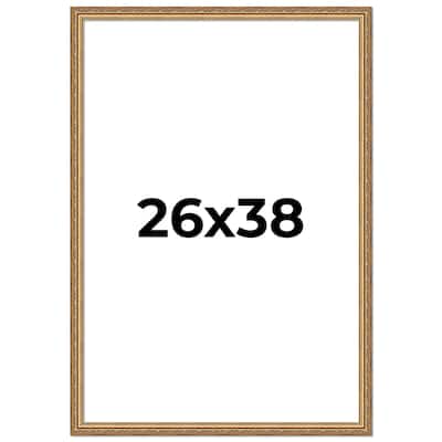 26x38 Frame Red Solid Wood Picture Frame Width 1.75 Inches | Interior Frame Depth 1 13/16 Inches